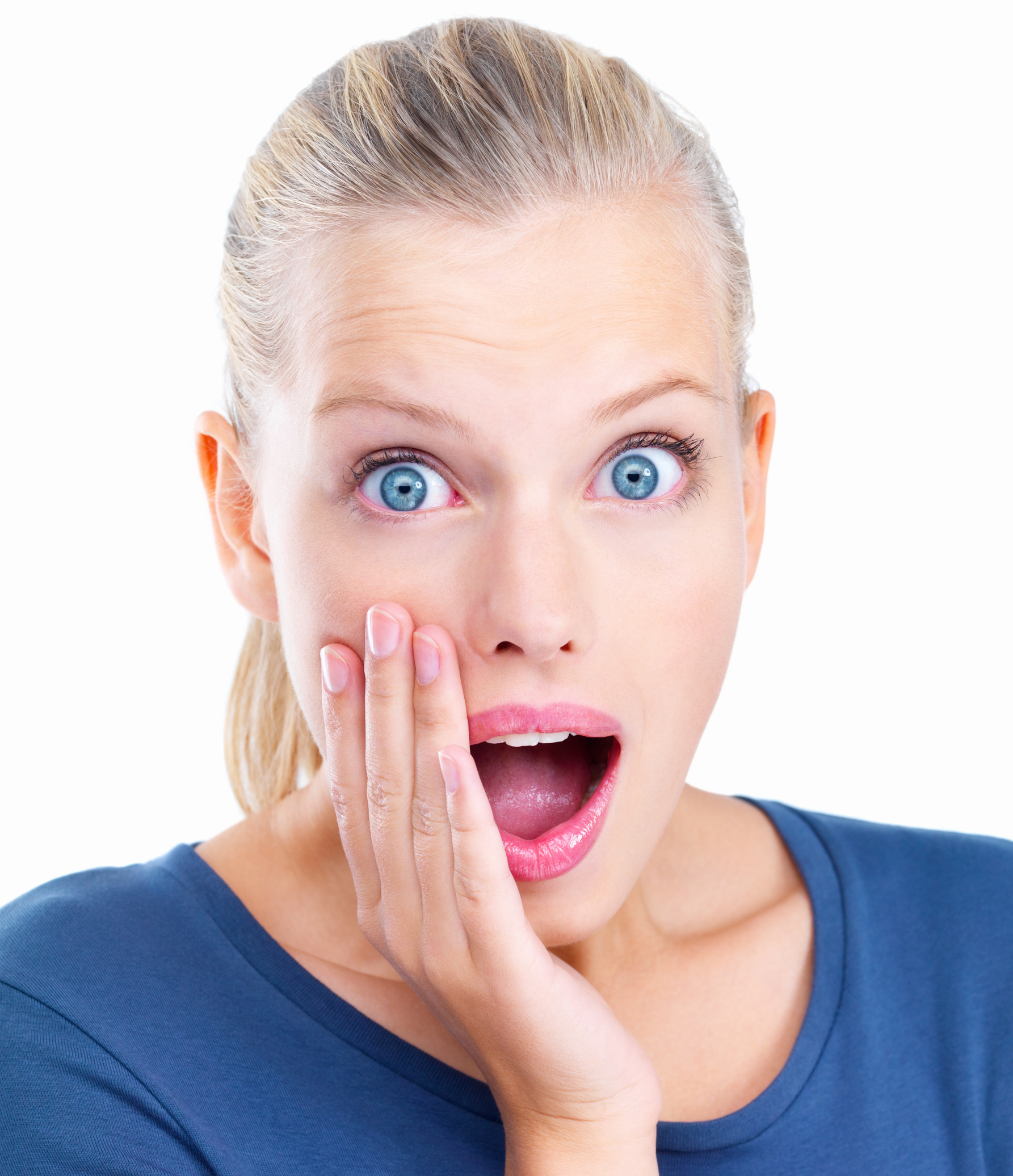 Isolated Portrait Of A Young Woman Looking Surprised Best 